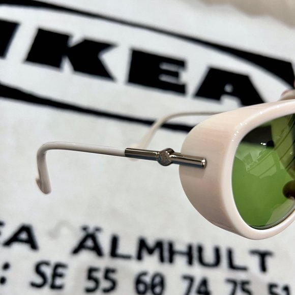 MONCLER LUNETTES Men's ML0128 Polarized Perforated Aviator Sunglasses - Picture 10 of 14